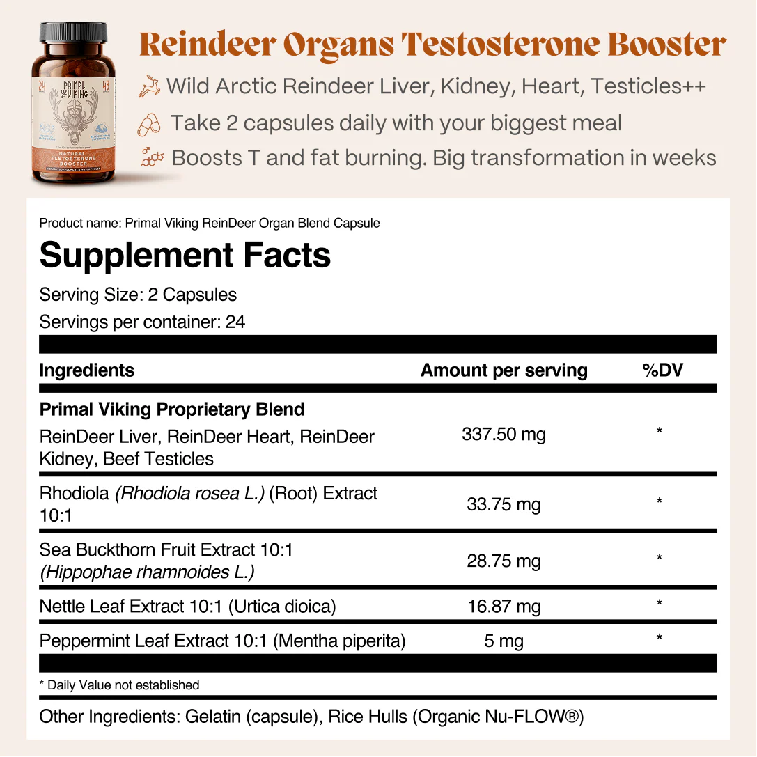 Primal Reindeer Testosterone Support + Free Gift - Image 5